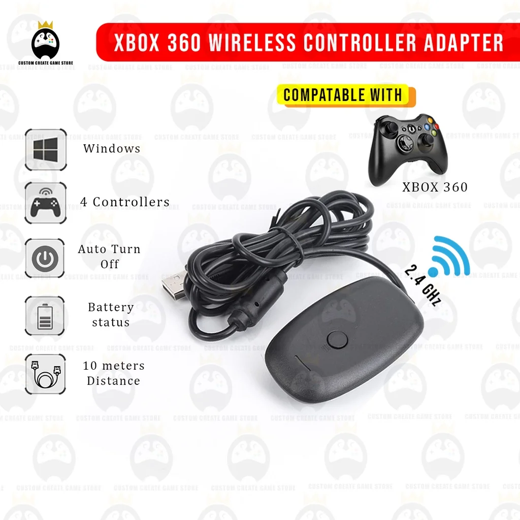 

MICROSOFT XBOX360 PC контроллер беспроводной USB-приемник-адаптер-Win 7/8/10