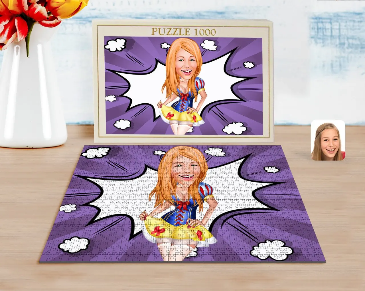 

Personalized Women 'S Caricature of 1000 Piece Professional Puzzle Decoration Gift Dear Moment Happy Design Modern Quality intelligence