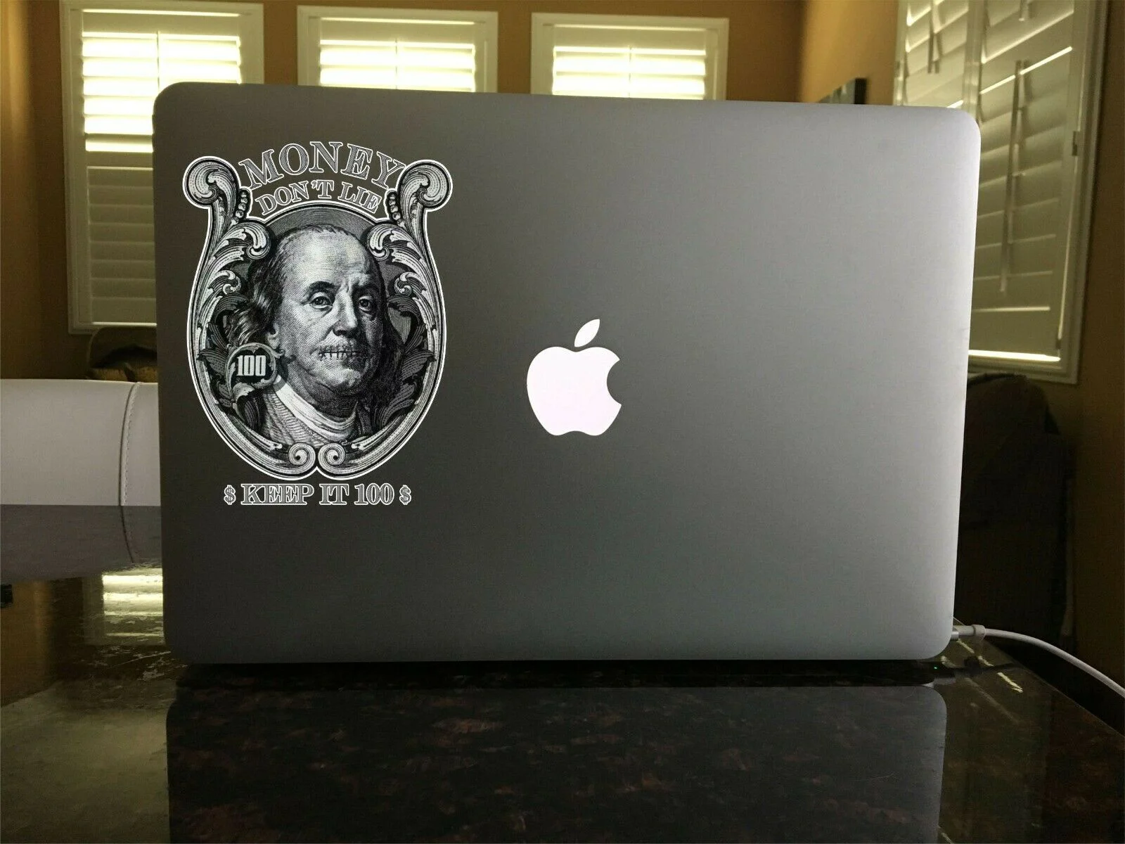 Для денег не лежат Бен Франклин $100 доллар виниловая наклейка