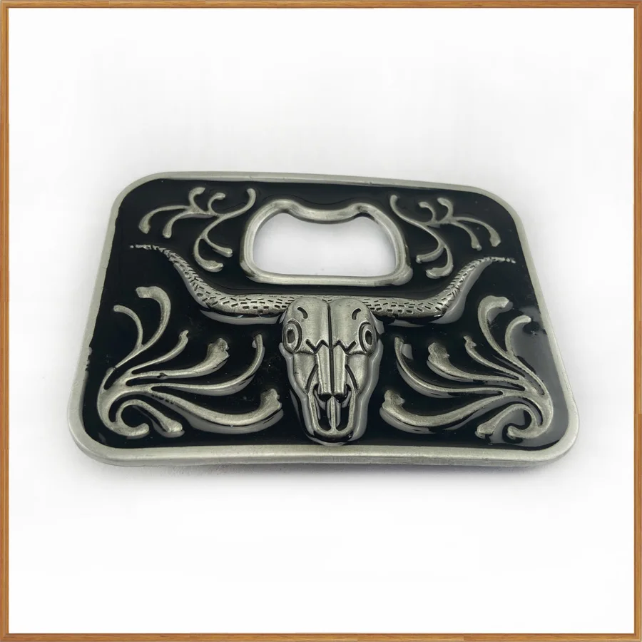 Пряжка для джинсов BuckleClub из цинкового сплава в стиле ретро с открывалкой виде