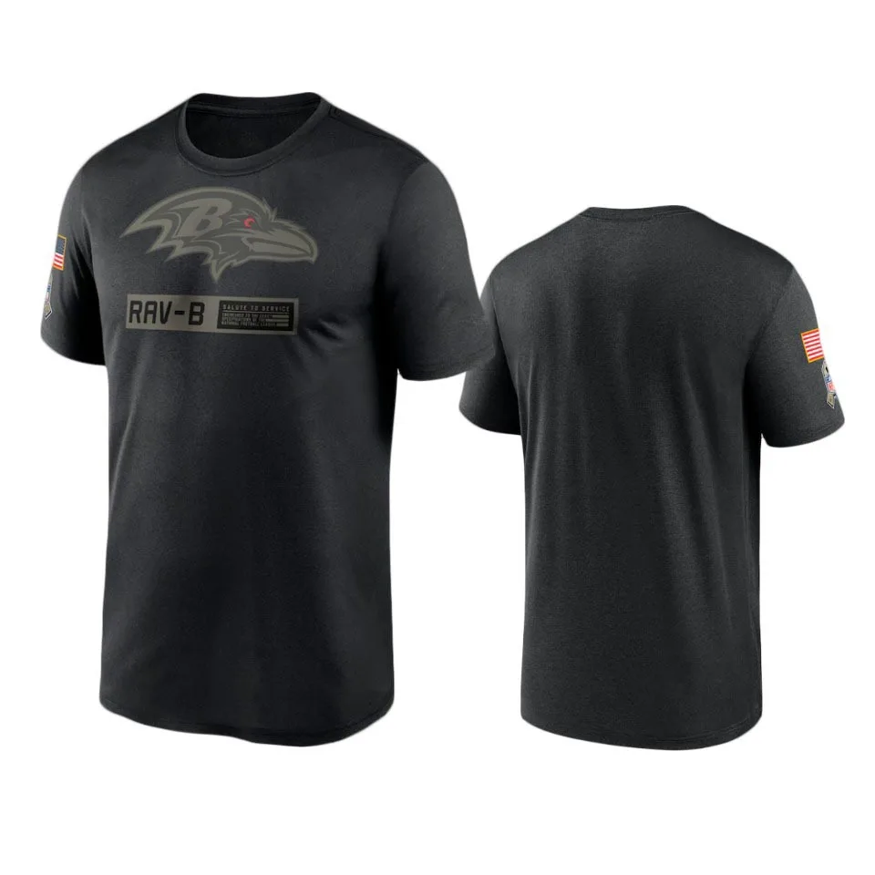 

Baltimore Men Black 2020 Ravens Salute to Service Team Logo Performance T-Shirt