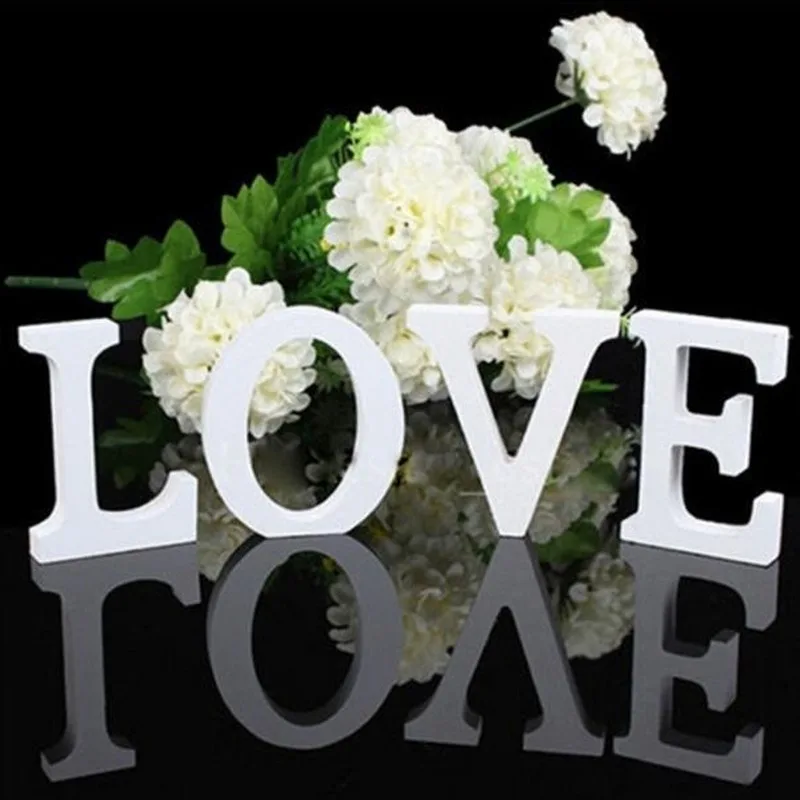 

1pc Diy Freestanding Wood Wooden Letters White Alphabet Wedding Birthday Party Home Decorations Personalised Name Design QQLIFE