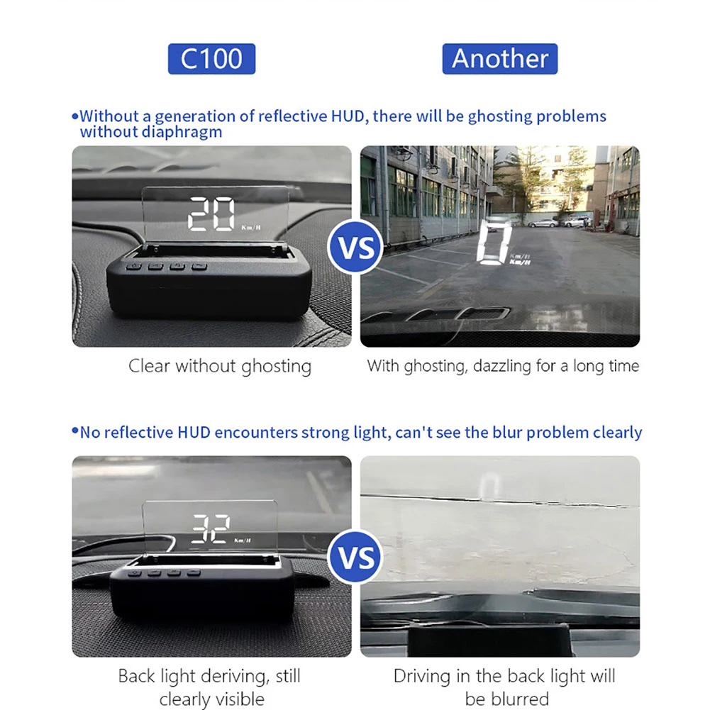 Универсальный Автомобильный дисплей HUD Hud для стайлинга OBD скорость миль/ч