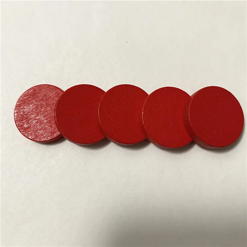 50 Pieces 25*5mm Colorful Wooden Circle Plate Chips Puzzle Chess For Board Game Accessories 10 Colors | Спорт и развлечения