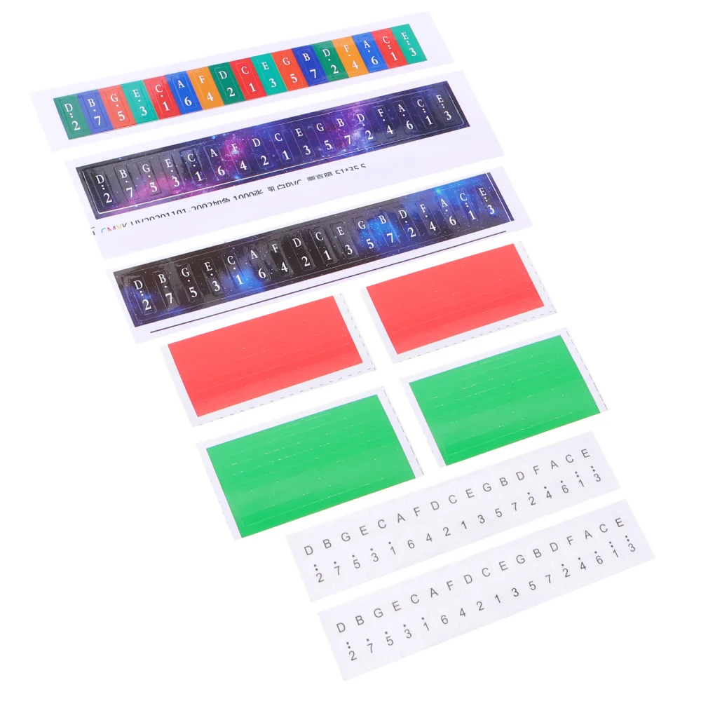 

5 Sets Professional Thumb Piano Note Stickers Beginner Training Reminder Sticker
