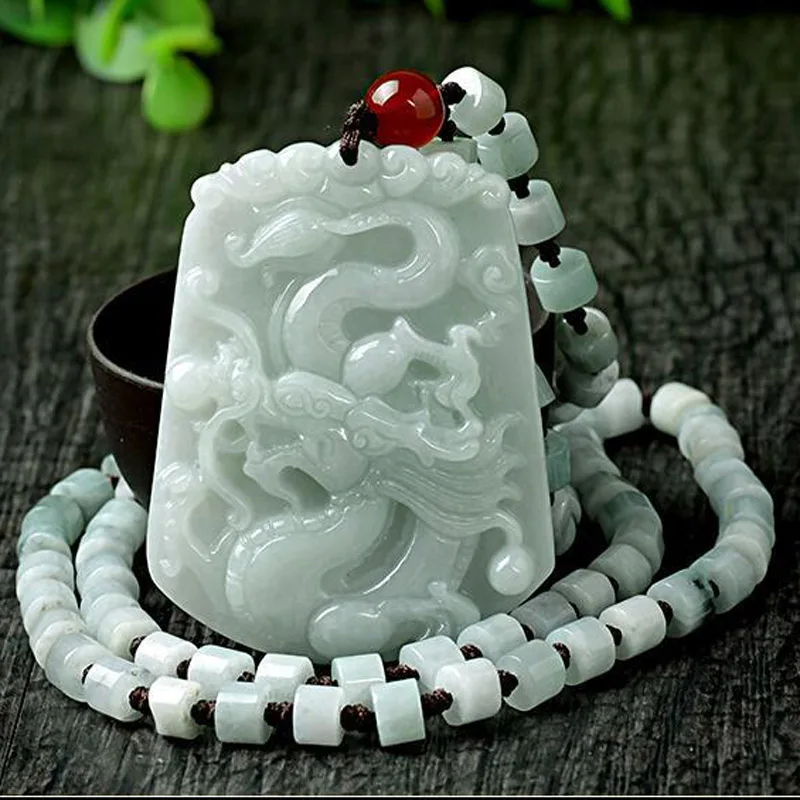 Бирма ЖАДЕИТ кулон Прямая поставка счастливый амулет Большой Дракон ожерелье с