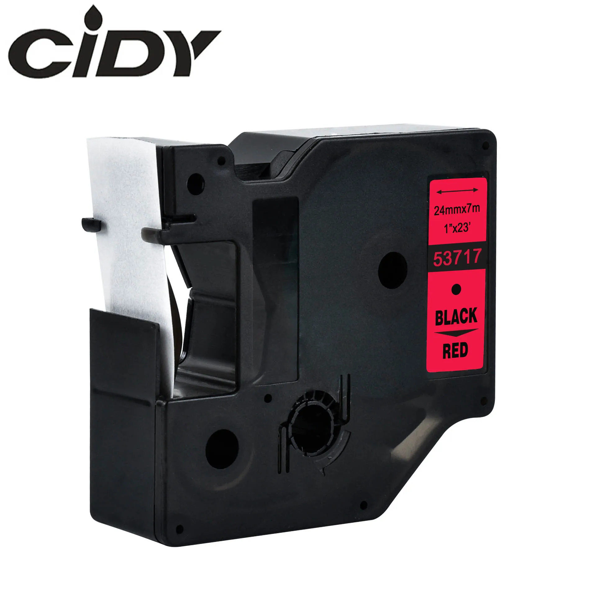 CIDY 53717 черный на красном D1 24 совместимый с Dymo ленты Кассета для Label Manager 160 280 210 |