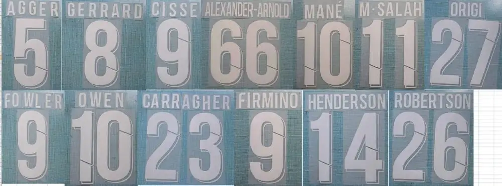 19 21 FIRMINO грива M.SALAH ALEXANDER ARNOLD HENDERSON ROBERTSON AGGER GERRARD CISSE FOWLER OWEN CARRAGHER nameset badge|Заплатки| |