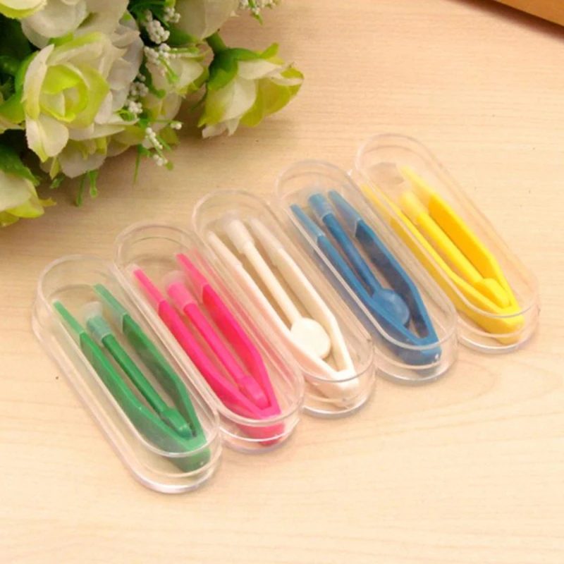 

1 Set Color Contact Lens Case Box Tweezers And Suction Stick For Eyes Care Tool Contact Lenses Inserter Tools Contacts Case