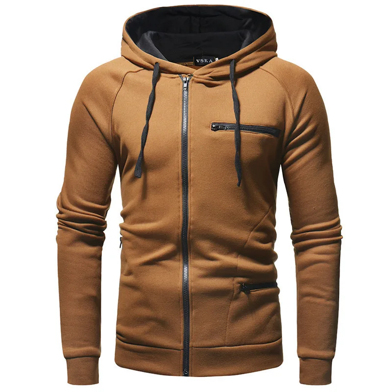 

2020 Side Zipper Hoodies Men Cotton Sweatshirt Spring Letter Print Sportswear Slim Pullover Tracksuit Hip Hop Streetwear