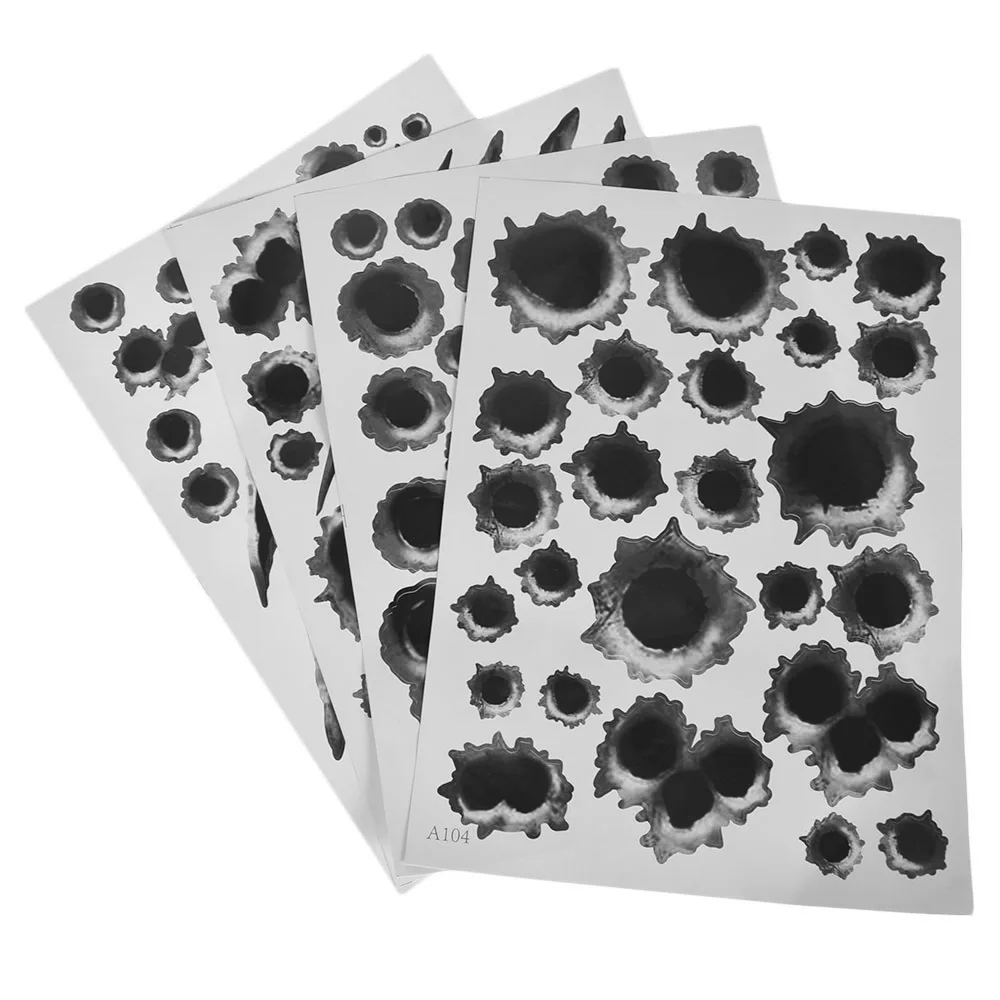 1 шт. забавные автомобильные наклейки 3D с отверстиями для пуль боковые автомобиля