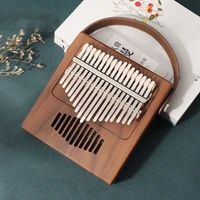 17 keys with handle gift gifts kalimba hammer oven musical instrument teremin flexible piano keyboard music box instruments blue