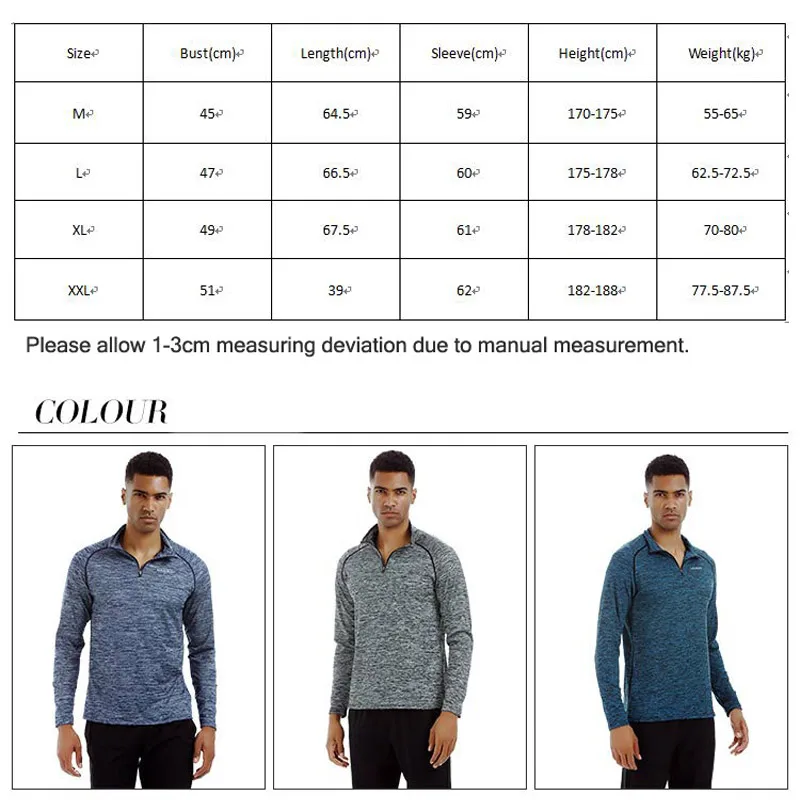 

Men's Jogging Sweatshirt Sport Jacket Men Zipper Long Sleeve T-Shirt Compression Clothing Jogging Gym Workout Streetwear