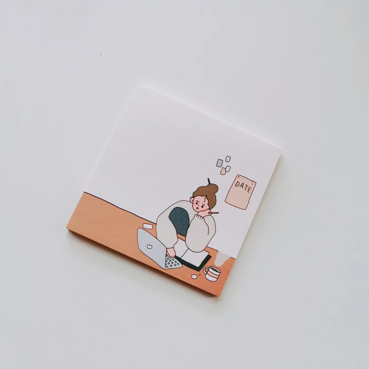 SIXONE 50 листов корейский Ins Urban Girl мультфильм Note бумага в сдержанном стиле без