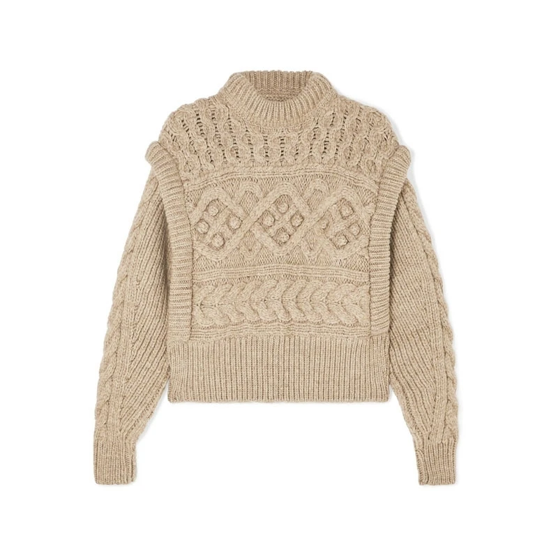 

Women's Solid Color Knitted Sweater O-neck Twist Weave Fake Two Wool Autumn and Winter New Cuteknitwear Pullovers