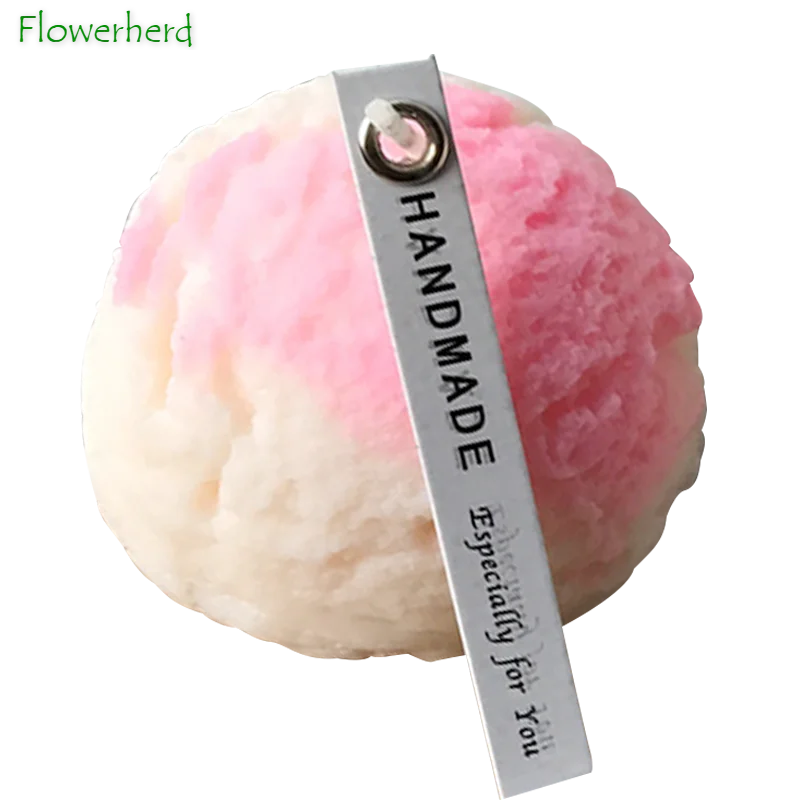 

Ice Cream Ball Shaped Candle Making Silicone Soap Mold Cake DIY Mold
