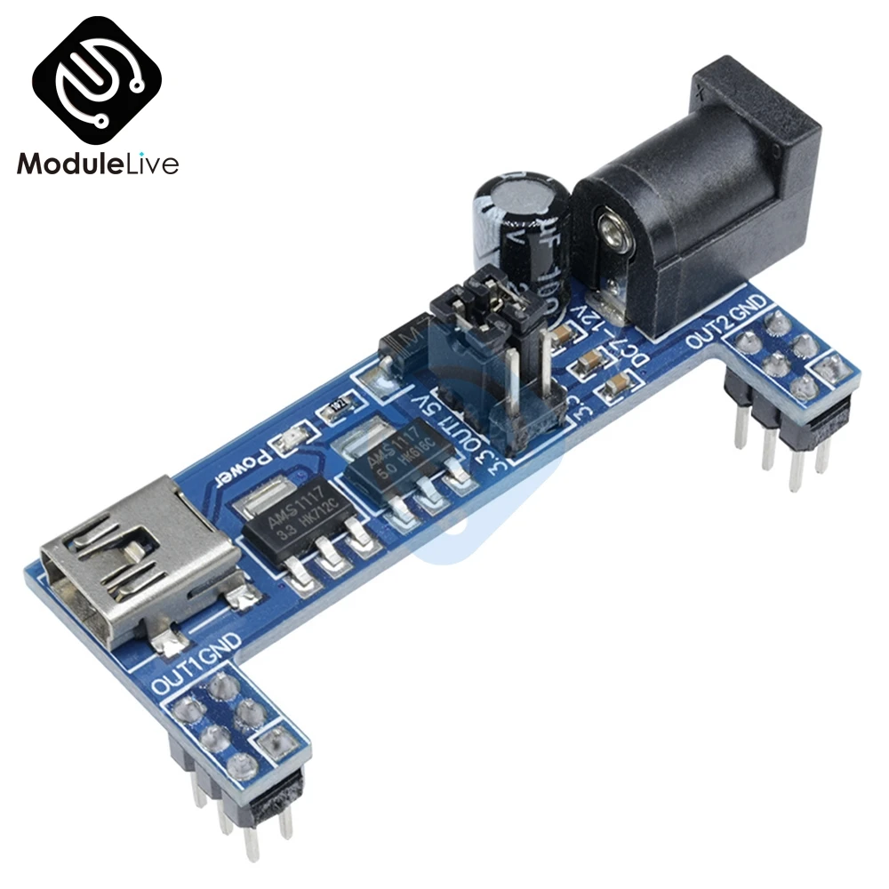 Макетная плата MB102 1 шт. модуль питания с мини USB 3 В 5 для без пайки|Импульсный