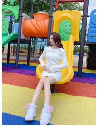 

Princess sweet lolita sweater Autumn Korean student's sweet and all match sweater sweet soft sister long sweater women KKQ158