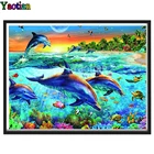 Алмазная 5D картина с животными, дельфином, океаном, ландшафтом, алмазная вышивка, вышивка крестиком, полная выкладка, Новое поступление, мозаика, домашний декор