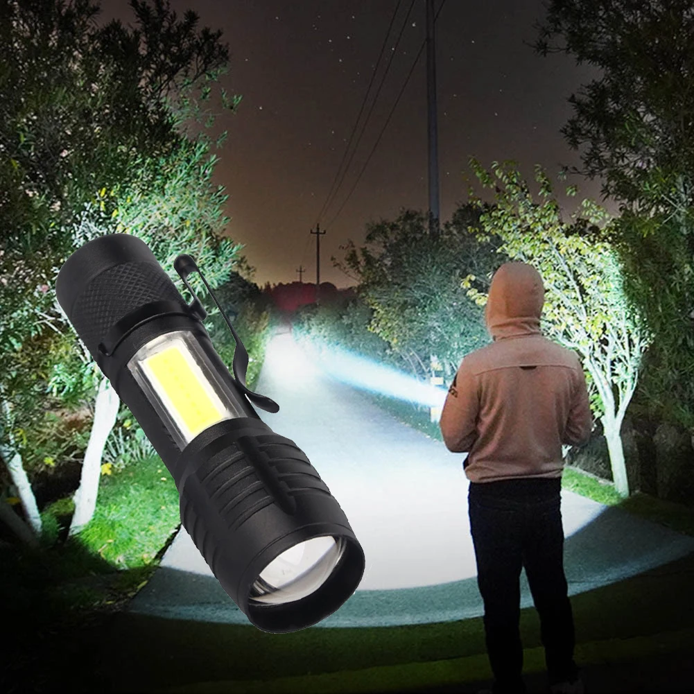 

Portable LED Flashlight USB Charging Zoomable Torch Handheld Lamp Camping Traveling Adventure Lighting Tools