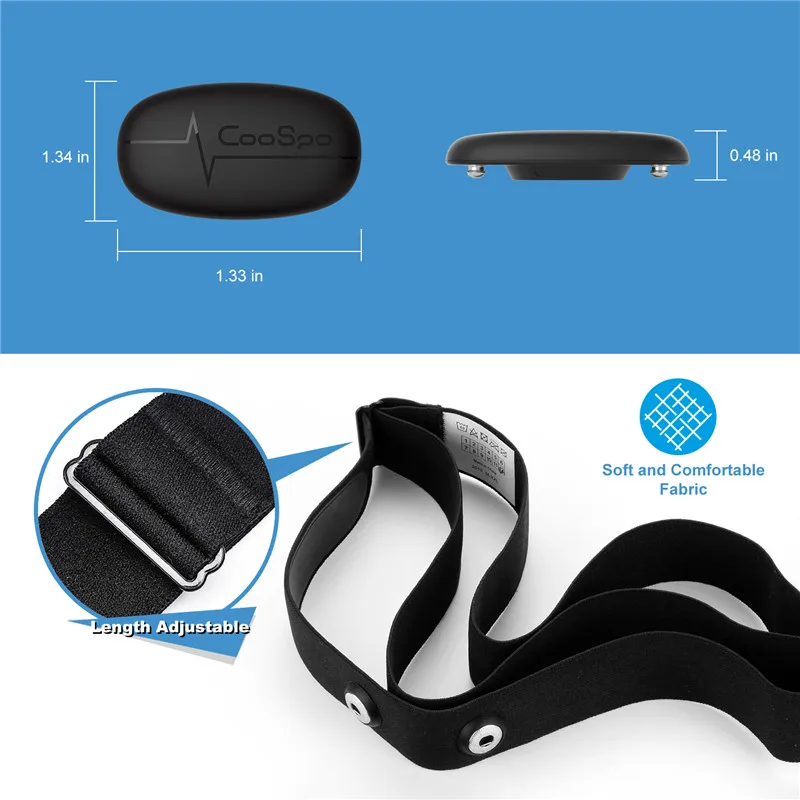 Новинка ремешок CooSpo H6M для контроля сердечного ритма на груди Bluetooth 4 0 ANT +