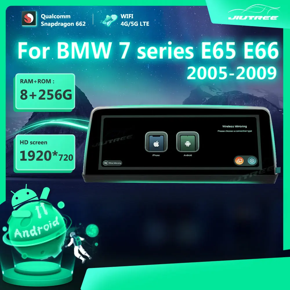 

Автомобильный радиоприемник 12,3 дюйма 256G Android 11,0 для BMW 7 серии E65 E66 2005-2010 GPS-навигация мультимедийный плеер Автомобильный стерео ресивер
