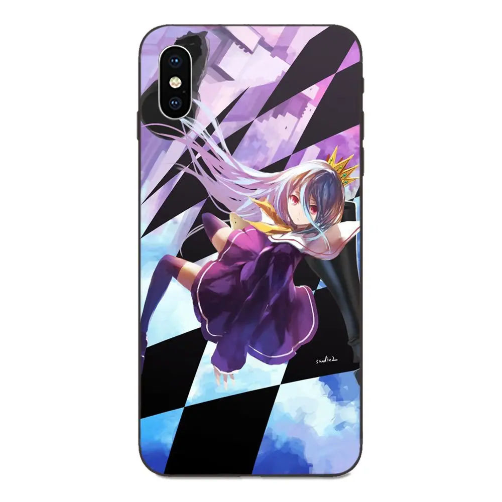 Телефон Cartoon No Game Life Shiro с узором из TPU для Apple iPhone 4 4S 5 5S SE 6 6S 7 8 Plus X XS Max XR.