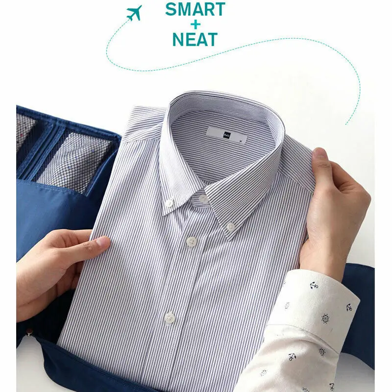 Мужская сумка для рубашки костюма галстука серая квадратная путешествий за