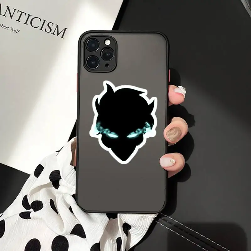 

leveling cute cartoon Bear warrior Phone Cases Matte Transparent for iPhone 7 8 11 12 s mini pro X XS XR MAX Plus cover funda