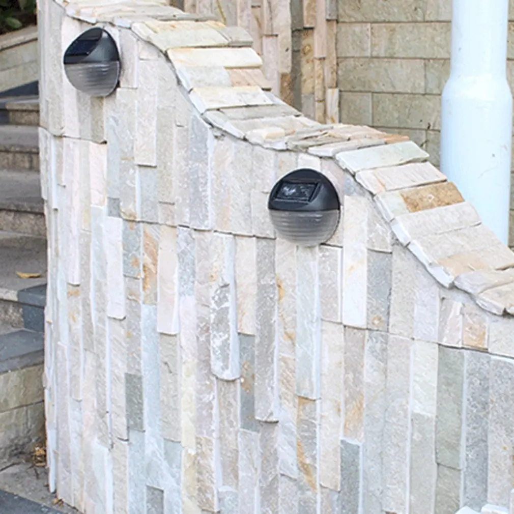 

Настенный светильник на солнечной батарее, уличная водонепроницаемая лампа для виллы, цветной садовый, для двора, забора, Круглый, ландшафт...