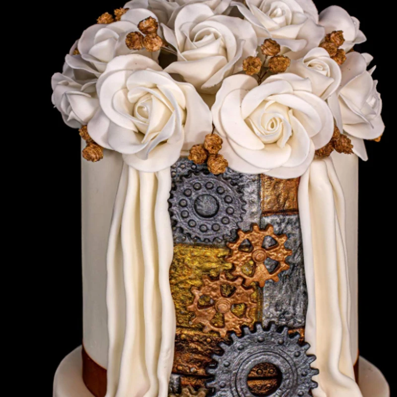 Клепная металлическая пластина силиконовая форма для тортов фондана система