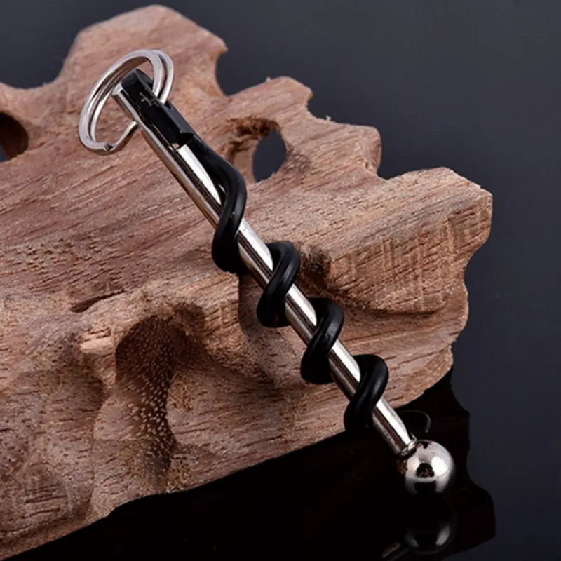 EDC нержавеющая сталь штопор Красное вино открывалка для бутылок аварийный брелок