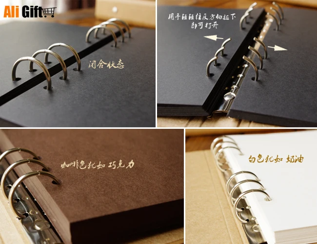 Альбом для скрапбукинга с свободными листьями лаконичный крафт альбом рисунком