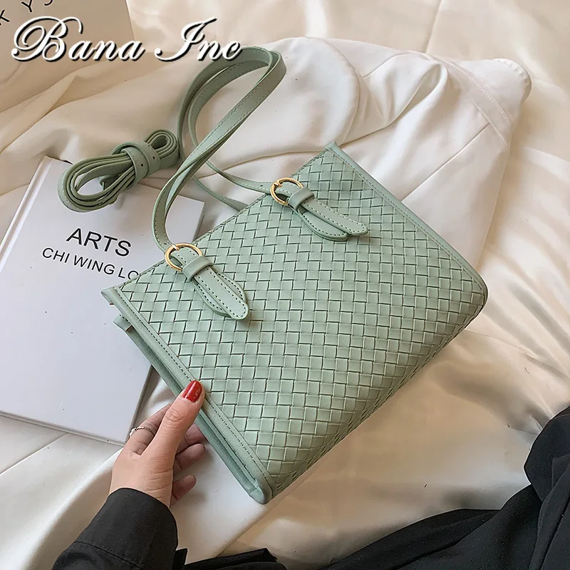 

Плетеные Модные Дизайнерские Сумки из искусственной кожи, новинка 2021, женские сумки на плечо, женские сумочки, кошельки