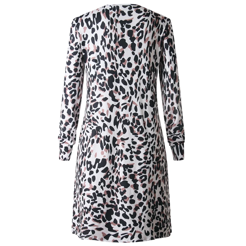 Женская модная летняя блузка 2019 года женское шифоновое кимоно с леопардовым