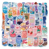 103050 pcs cute sweet diy food and beverage bottle cartoon girl toy manual notebook mobile phone case decoration stickers gift