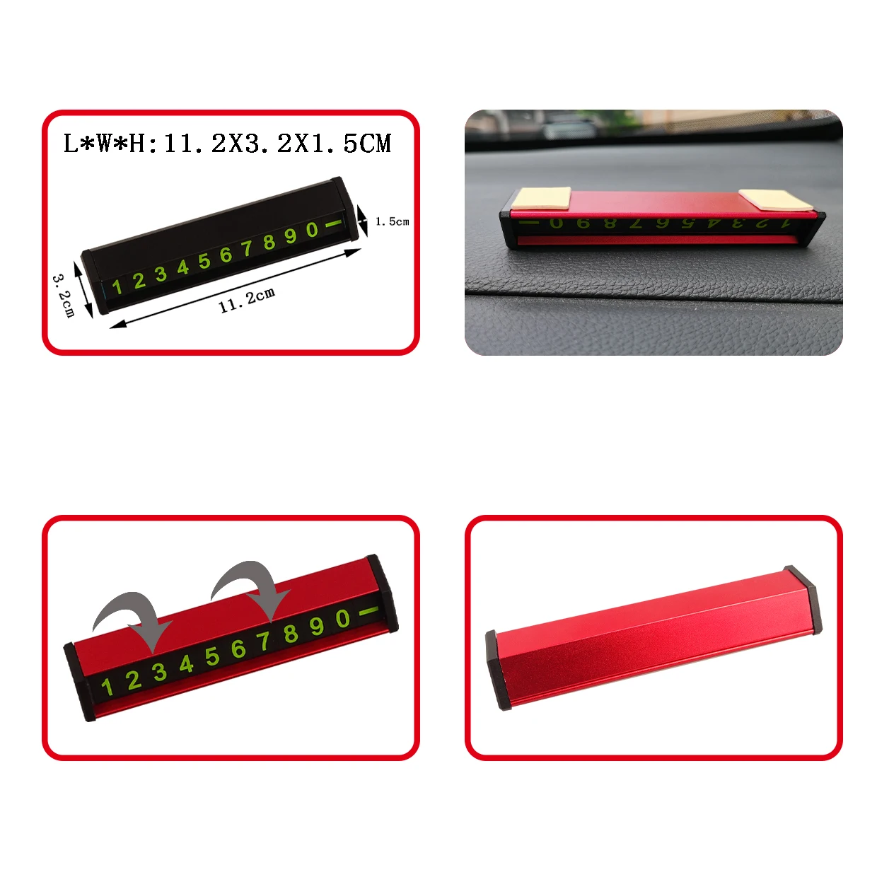 Карточка для временной парковки автомобиля поворотная карточка с номером