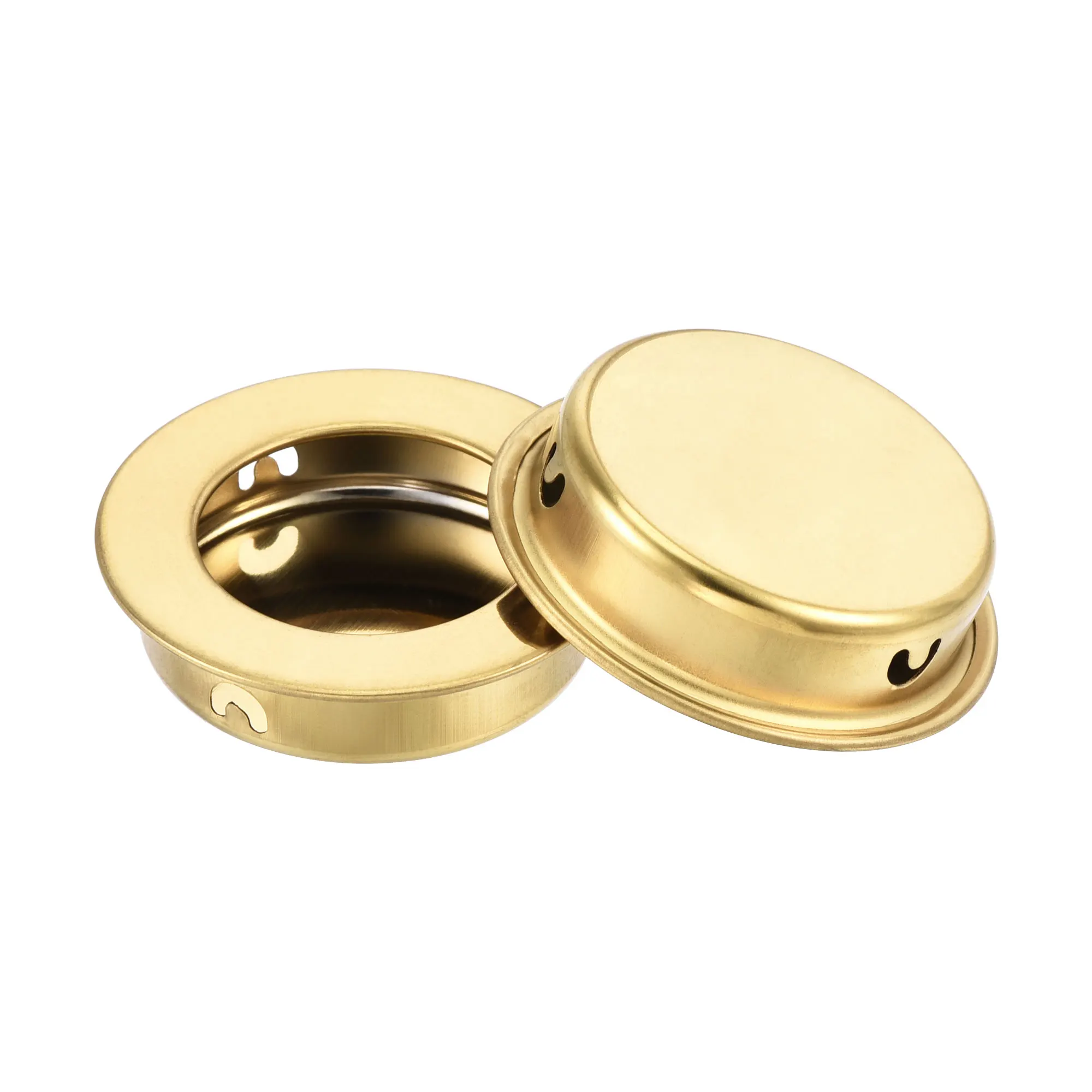 

Uxcell Finger Flush Pull Handle, 6pcs 25mm/0.98" Hole Dia, Plane Recessed Drawer Door Pull, Golden