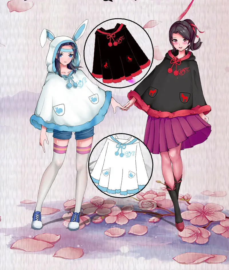 Grandmaster Of Demonic Cultivation Lan Wangji Wei Wuxian плащ унисекс Зимние Топы с капюшоном Mo Dao Zu Shi пальто с заячьими ушками