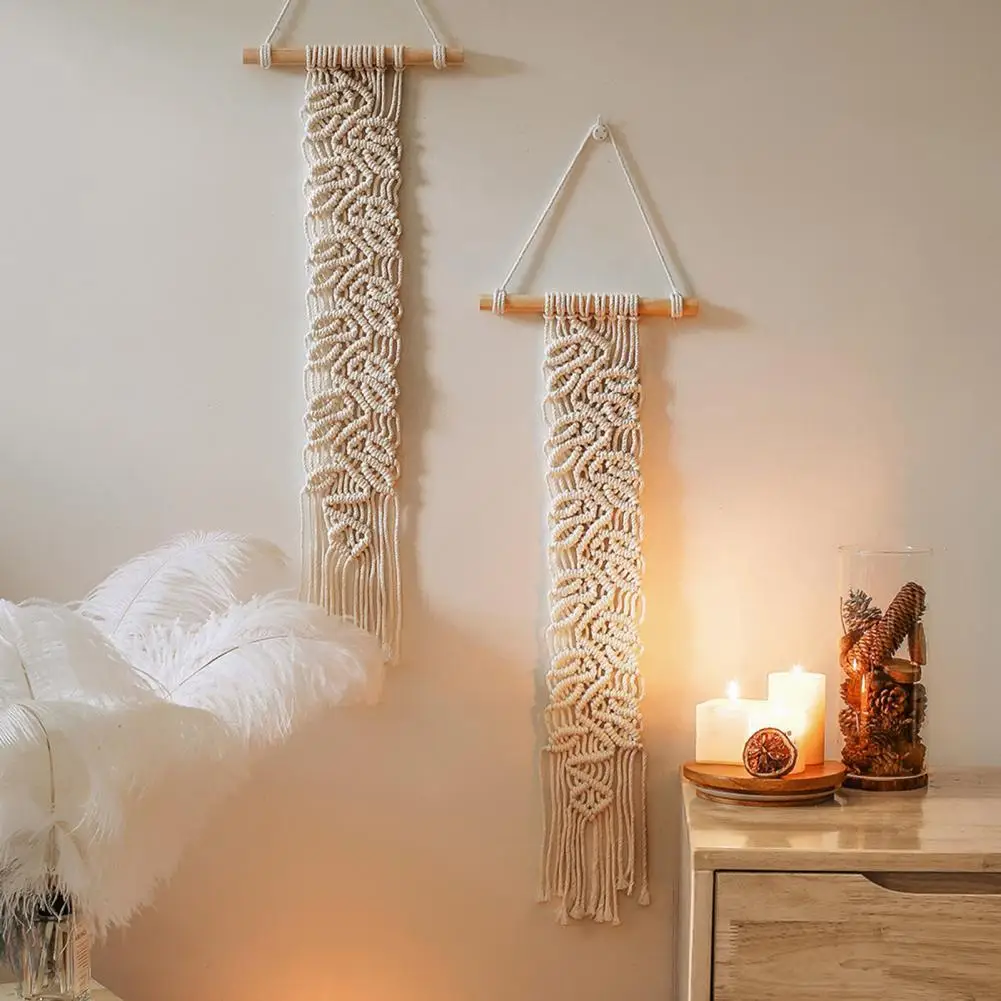 

Boho Tapestry Hand Woven Hanging Space-saving Geometric Art Cute Appearance Hanging Decor for Bedroom