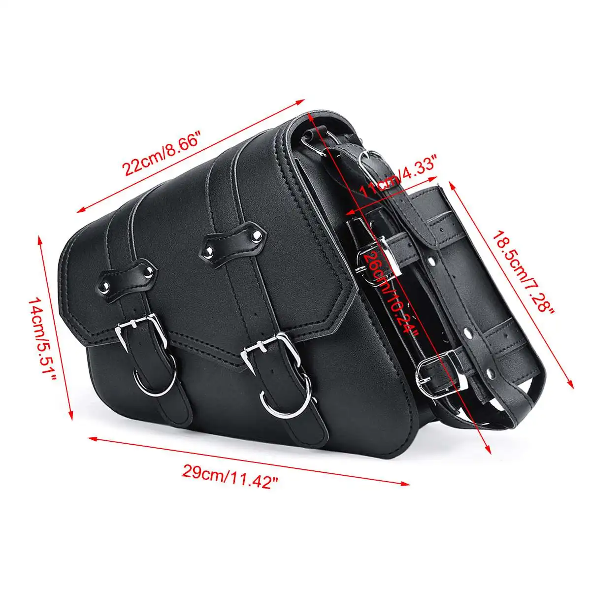 

New Left Right Universal PU Leather Motorcycle Saddlebag Side Tool Luggage Bags Saddle Bags for Honda/Suzuki/Kawasaki/Yamaha