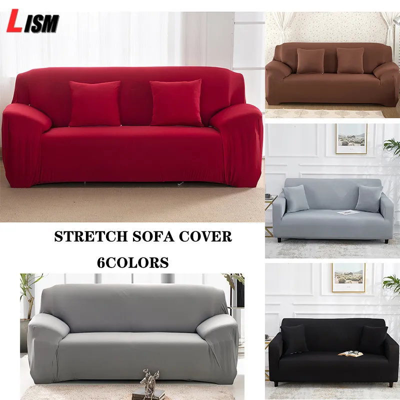 Эластичная однотонная Крышка для дивана эластичная Плотная пленка все включено