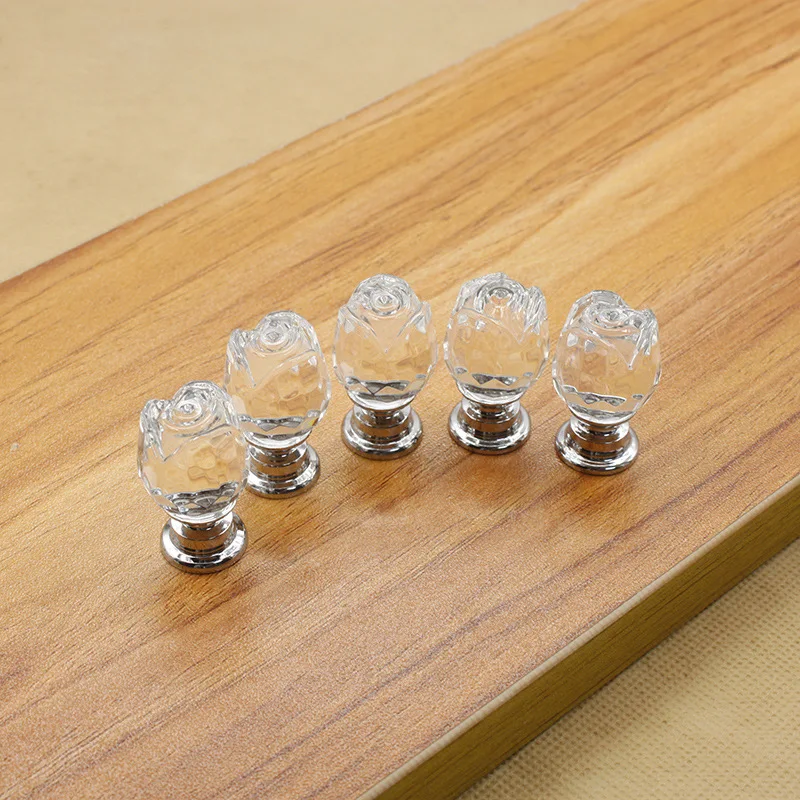 20mm Crystal Handle Single Hole Diamond Glass Drawer K9 Transparent Door Knobs | Обустройство дома