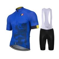 2022 belgium men cycling jersey set road race team bike road mountain race tops blue racing clothing 9d gel breathable ciclismo