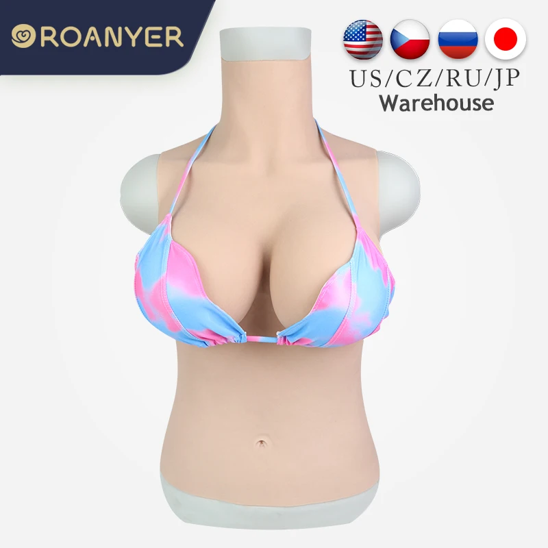 Roanyer длинные G чашки груди фальшивые зверь формы в реалистичный Эластичный Мягкий