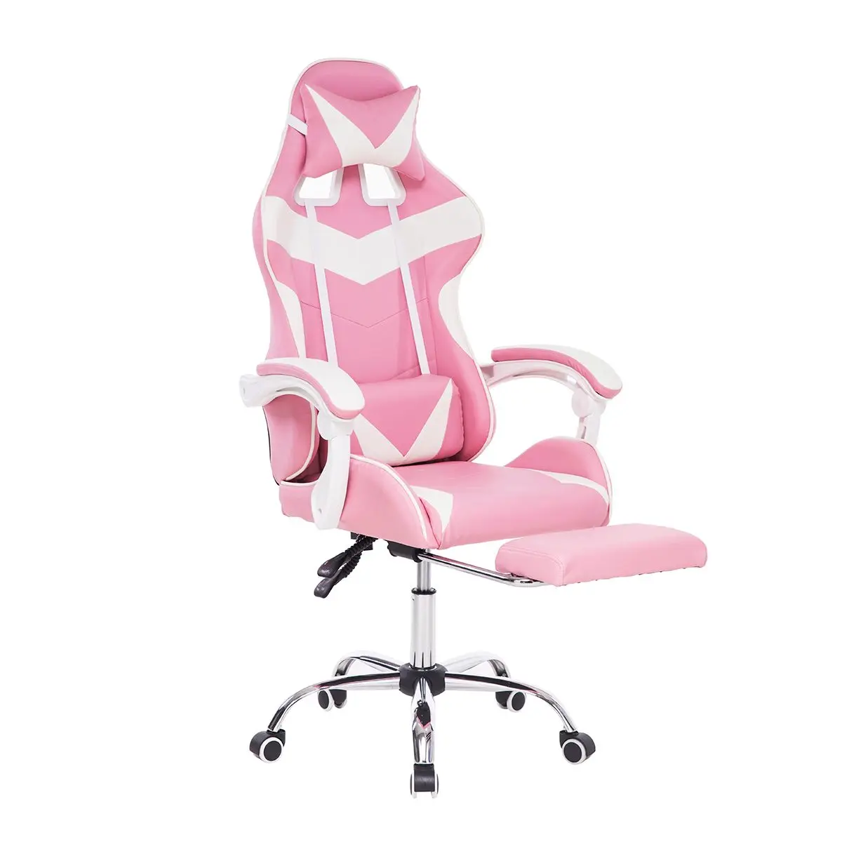 

New Office Chair WCG Computer Gaming Chair Reclining Armchair with Footrest Internet Cafe Gamer Chair Office Furniture Pink