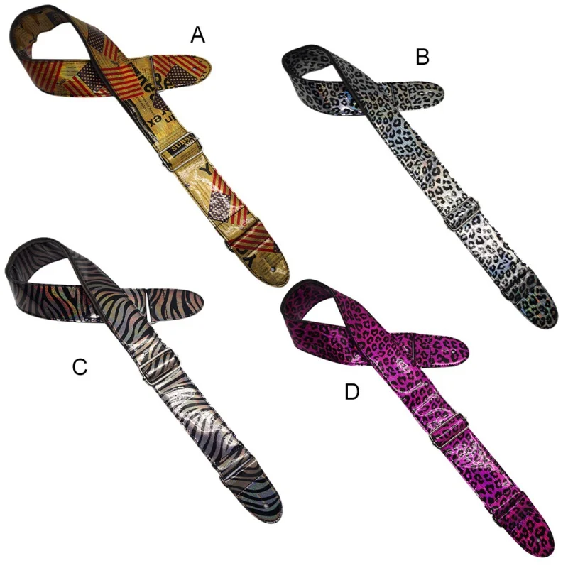 

Leather Guitar Strap PU Bass Belt Electric Guitar Strap Adjustable Embossed Guitar Strap Guitar Accessories