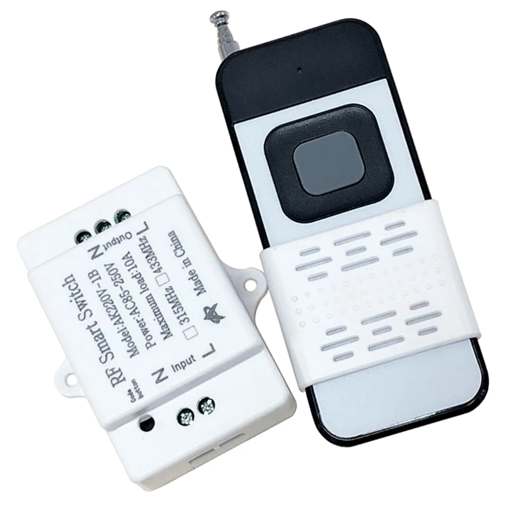 

RF Relay Receiver Module - Wireless 1 CH Switch, 433 Mhz RF Remote Controls Transmitter for Home Lihgts, Ceiling Fan