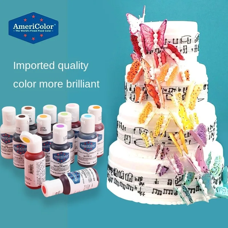 

Baking Pigment US Americolor Food Coloring Cream Fondant Cake Macarons Creaming Pigment 21g