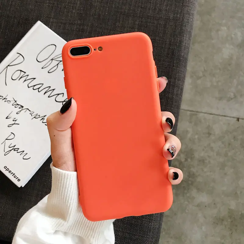 

For Apple 7plus mobile phone case silicone all-inclusive men's and women anti-fall mobile phone cover matte solid color net red